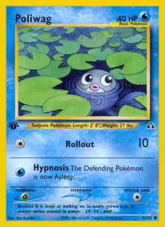 Poliwag Common card from Neo Discovery
