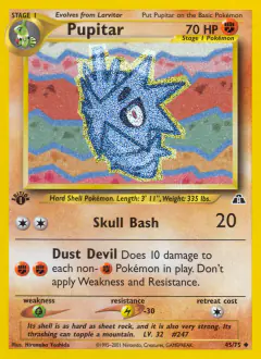 Pupitar Uncommon card from Neo Discovery