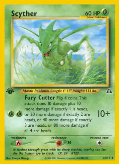 Scyther Uncommon card from Neo Discovery