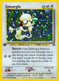 Smeargle Rare Holo card from Neo Discovery
