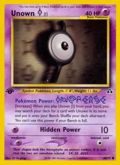 Unown [I] Common card from Neo Discovery