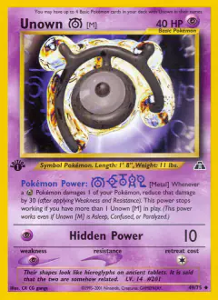 Unown [M] Uncommon card from Neo Discovery