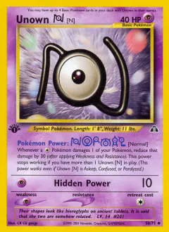 Unown [N] Uncommon card from Neo Discovery