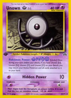 Unown [U] Uncommon card from Neo Discovery