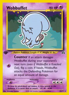 Wobbuffet Rare card from Neo Discovery