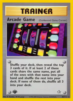 Arcade Game Rare card from Neo Genesis