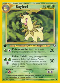 Bayleef Uncommon card from Neo Genesis