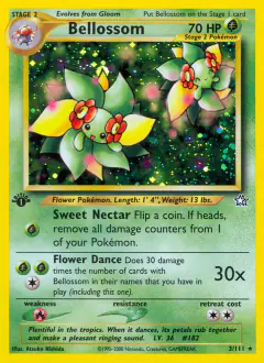 Bellossom Rare Holo card from Neo Genesis