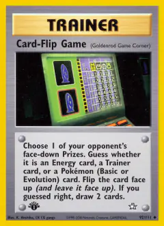 Card-Flip Game Uncommon card from Neo Genesis
