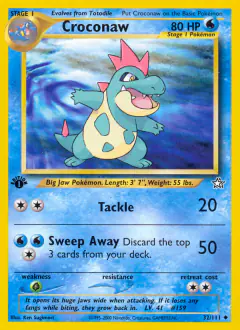 Croconaw Uncommon card from Neo Genesis