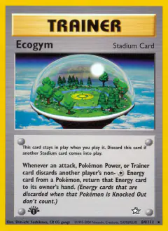 Ecogym Rare card from Neo Genesis