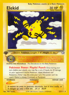 Elekid Rare card from Neo Genesis