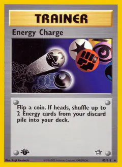 Energy Charge Rare card from Neo Genesis