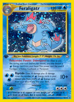 Feraligatr Rare Holo card from Neo Genesis