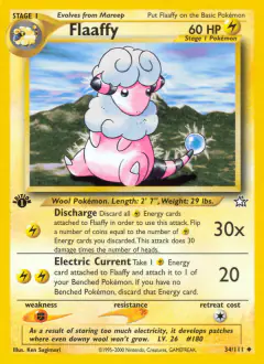 Flaaffy Uncommon card from Neo Genesis