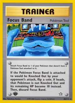 Focus Band Rare card from Neo Genesis