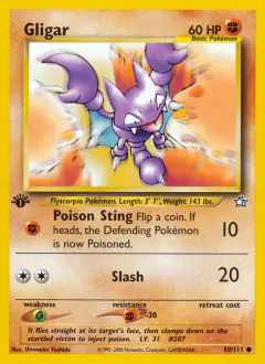 Gligar Common card from Neo Genesis
