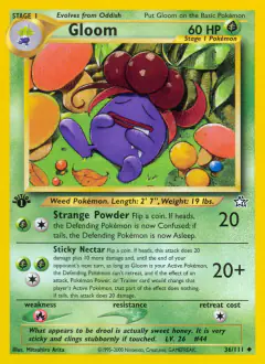 Gloom Uncommon card from Neo Genesis