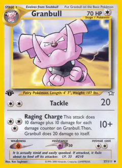 Granbull Uncommon card from Neo Genesis