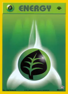 Grass Energy Common card from Neo Genesis