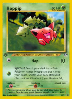Hoppip Common card from Neo Genesis