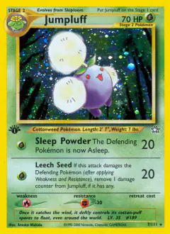 Jumpluff Rare Holo card from Neo Genesis