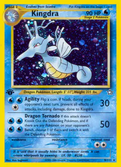Kingdra Rare Holo card from Neo Genesis