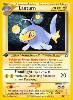 Lanturn Uncommon card from Neo Genesis