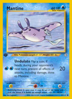 Mantine Common card from Neo Genesis