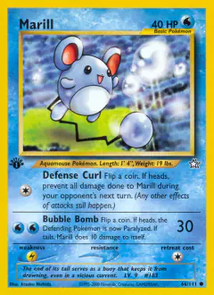 Marill Common card from Neo Genesis