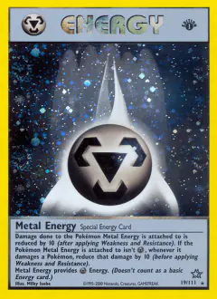 Metal Energy Rare Holo card from Neo Genesis