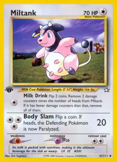 Miltank Uncommon card from Neo Genesis