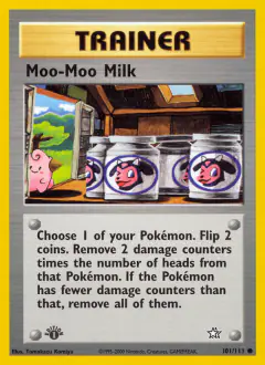 Moo-Moo Milk Common card from Neo Genesis