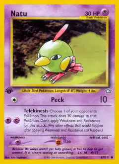 Natu Common card from Neo Genesis