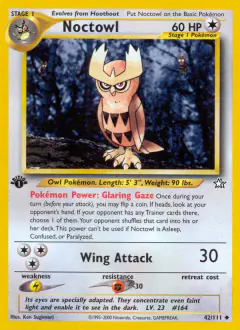 Noctowl Uncommon card from Neo Genesis