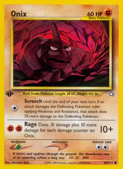 Onix Common card from Neo Genesis