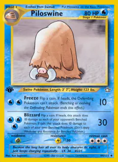 Piloswine Uncommon card from Neo Genesis