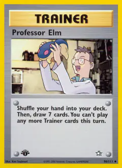 Professor Elm Uncommon card from Neo Genesis