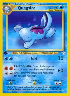 Quagsire Uncommon card from Neo Genesis