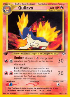 Quilava Uncommon card from Neo Genesis