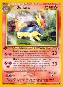 Quilava Uncommon card from Neo Genesis