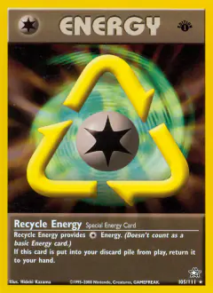 Recycle Energy Rare card from Neo Genesis