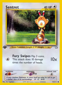 Sentret Common card from Neo Genesis