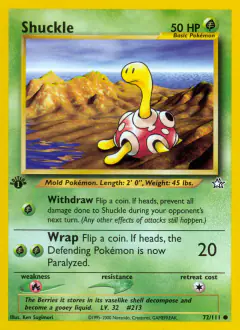 Shuckle Common card from Neo Genesis