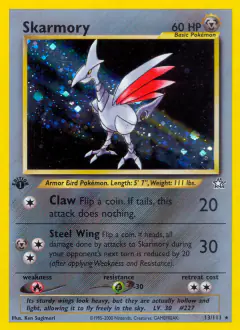 Skarmory Rare Holo card from Neo Genesis