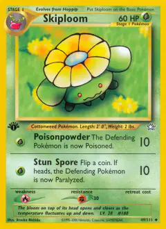 Skiploom Uncommon card from Neo Genesis