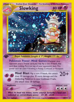 Slowking Rare Holo card from Neo Genesis
