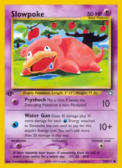 Slowpoke Common card from Neo Genesis