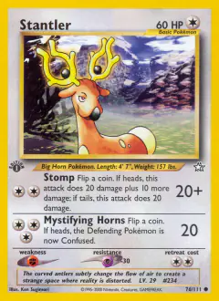 Stantler Common card from Neo Genesis