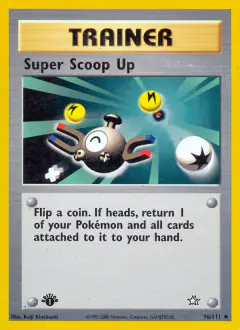 Super Scoop Up Uncommon card from Neo Genesis